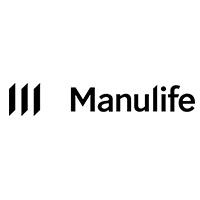 A black and white logo of manulife.