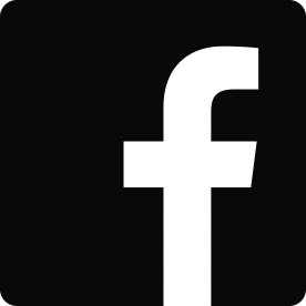 A green facebook logo on a black background.